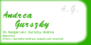 andrea gurszky business card